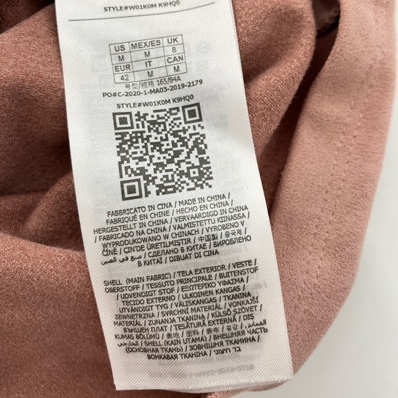 LAST ONE-Guess Estelle Faux Suede Ruched Party Dress~M Pink - Picture 6 of 6